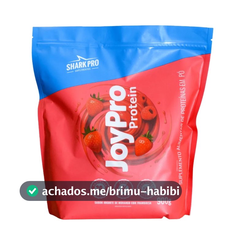 Whey Protein Joypro Refil 900g Shark Pro Iogurte Com Morango