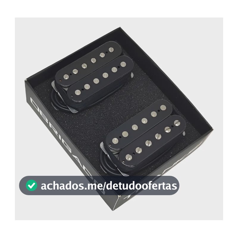 Kit De Captadores Malagoli Custom 59 Braço E Custom 84 Ponte Pretos P/ Guitarra
