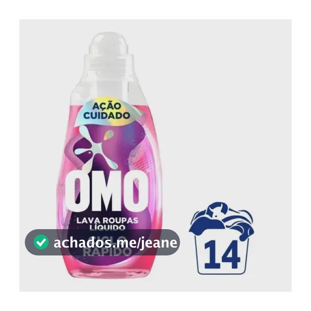 Lava-roupas Líquido Omo Ciclo Rápido Ação Cuidado 750ml