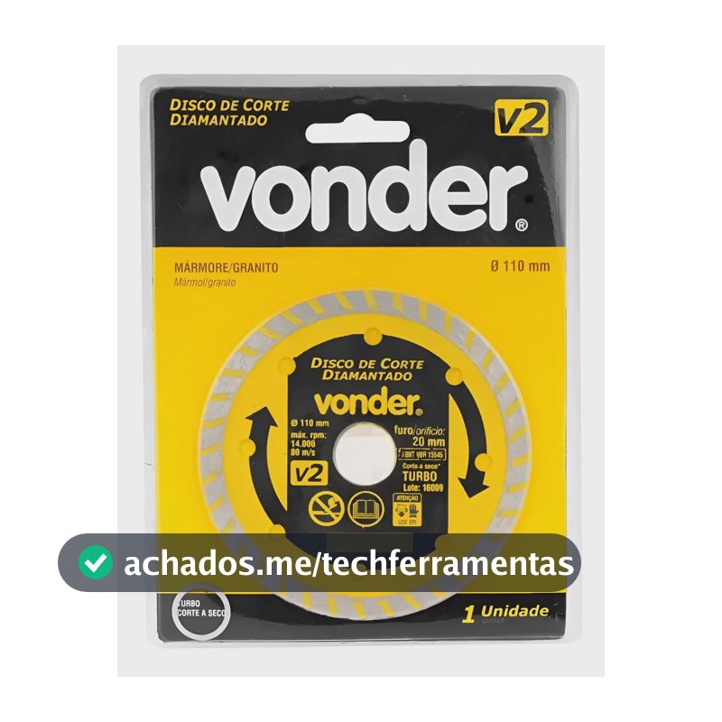 Disco De Corte Turbo Diamantado Serra Marmore Porcelanato 110mm Diamantado Turbo