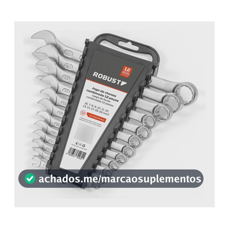 Jogo Chaves Combinadas Gedore Robust S09105012 06-22mm 12 Peças Cromado