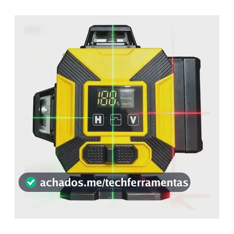 Nível Laser 3d 12 Linhas Recarregável 360° Verde Acompanha