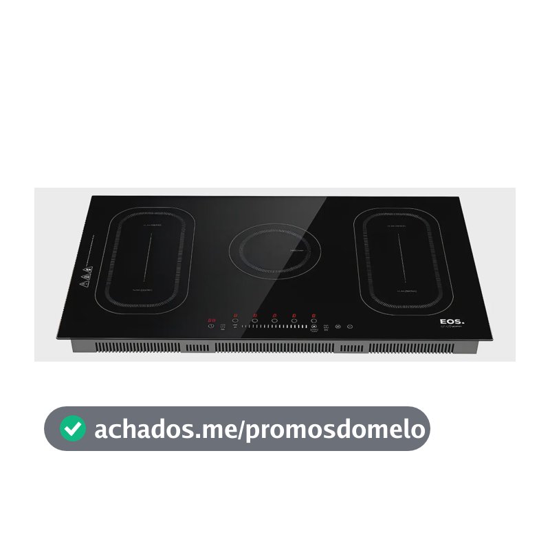Cooktop De Indução 5 Bocas Eos 90cm 9500w Preto Eci05epf