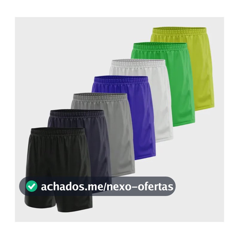 Kit 5 Bermudas Masculina Tipo Jogador Esporte Praia Treino Kit 5 Calção Masculino Sortido Gg