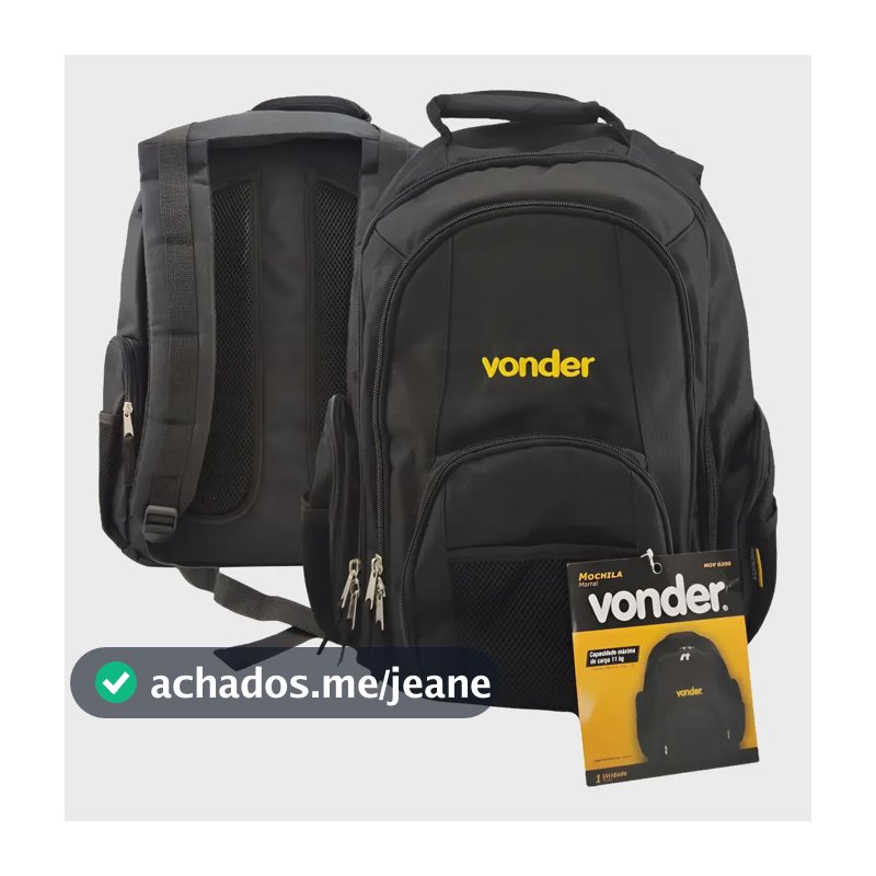Mochila Para Ferramentas Multiuso Mov200 - Vonder Preto