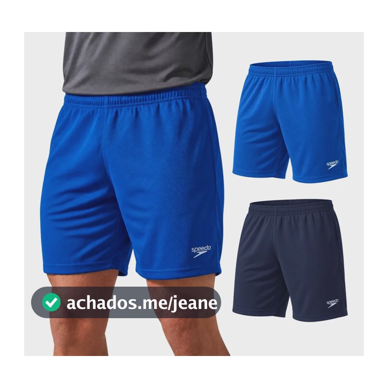 Kit 2 Bermudas Short Masculino Speedo Academia Corrida 1 Marinho - 1 Oceano M