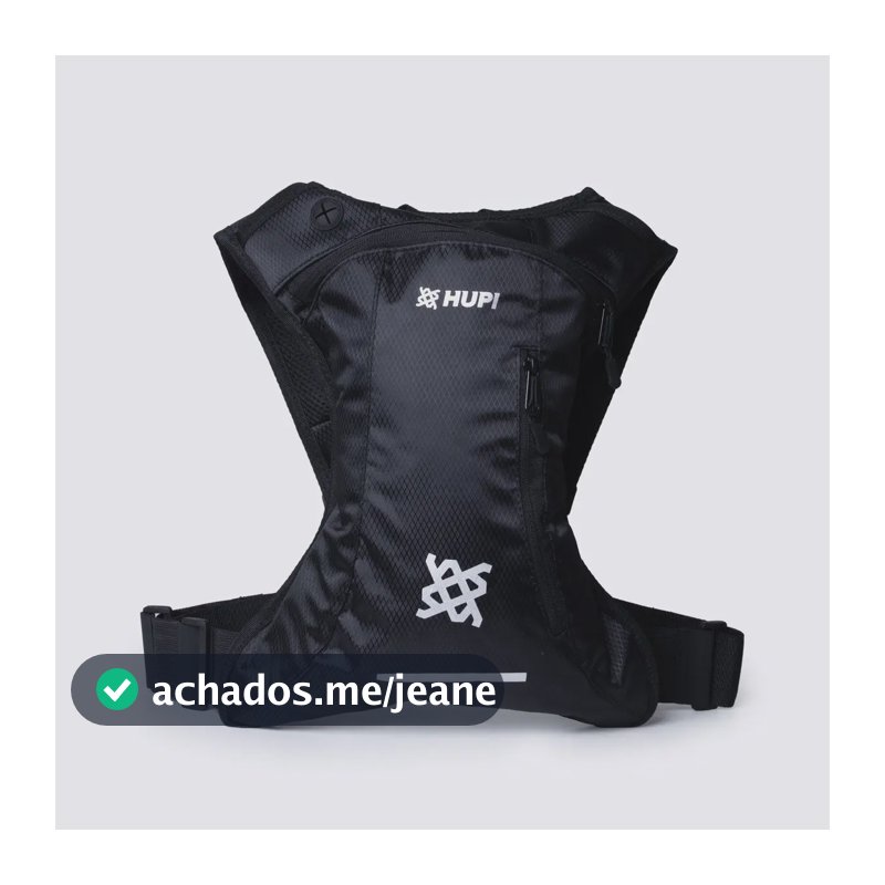 Mochila De Hidratação Hupi Huwe Evo Preto Com Refil