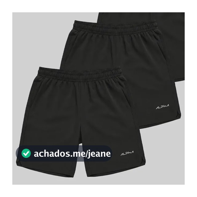 Kit 3 Bermudas Dry Basic Academia Esporte Alpha Co