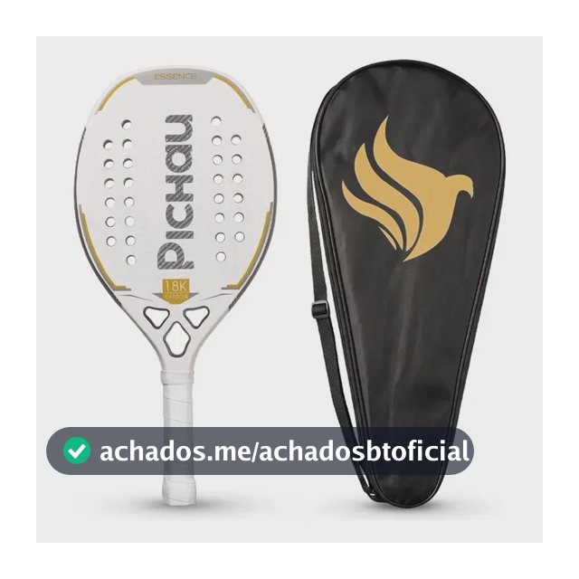 Raquete Beach Tennis Pichau Lunar Bay, Carbono 18K, EVA 15, Leve 310 a 320g, Alta Potência e Controle