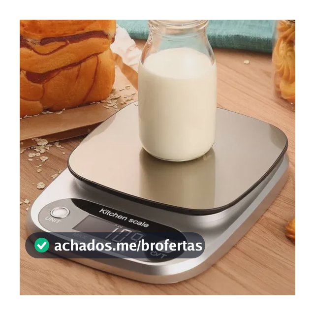 Balança Digital Cozinha Inox 10kg Alta Precisão 1g Prateado 10 Kg