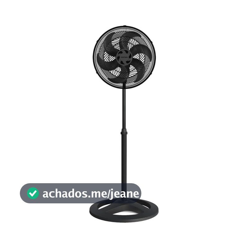 Ventilado De Coluna Turbo 6 Pás 40cm Preto Ventisol Diâmetro 40 Cm Frequência 80 Watts