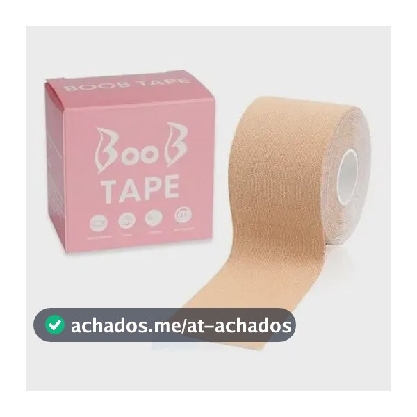 Levanta Seios Adesivo Peito Fita Bege Boob Tape Sutiã 5m
