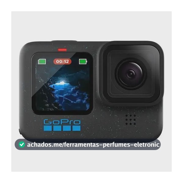GoPro HERO12 Black - Câmera de ação 5.3k60, 27MP, à Prova d'água 10m, Preto