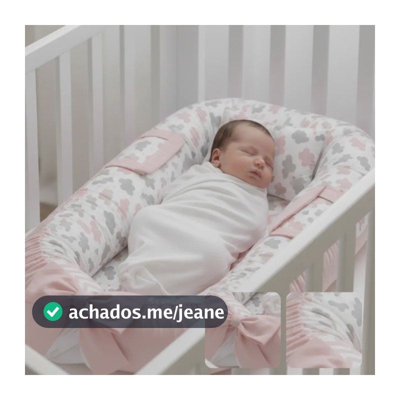 Ninho Redutor Para Bebê Recém-nascido Maternidade Super Macia Conforto E Proteção - Nuvem Rosa