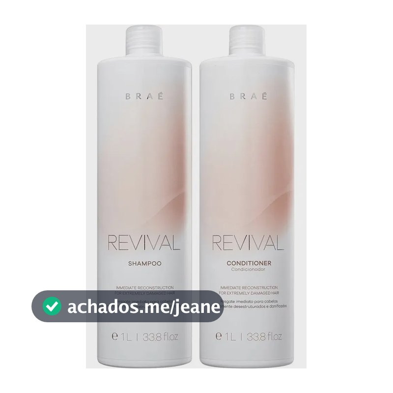 Kit Shampoo E Condicionador 2l Revival Braé Profissional