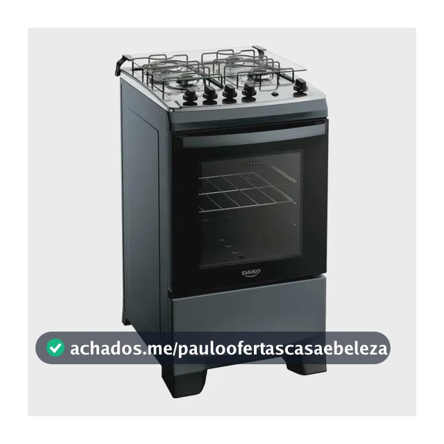 Fogão 4 Bocas Dako Supreme Mesa de Inox A Gás Titanium Bivolt