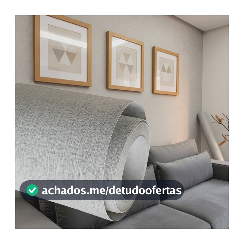 Papel De Parede Linho Lavável Autocolante Rolo Adesivo 5m Linho Cinza