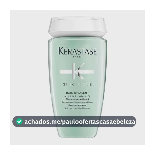 Shampoo Kérastase Specifique Bain Divalent, Para Raízes Oleosas e Cabelos Sensibilizados 250ml