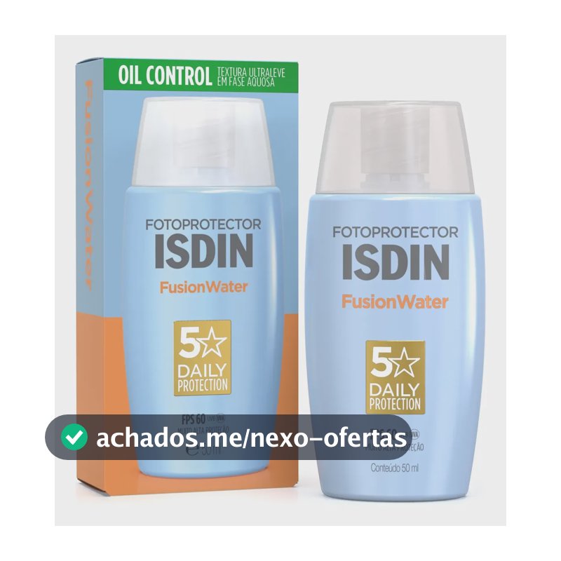 Protetor Solar Facial Isdin Fusion Water Fps 60 Sem Cor 50ml