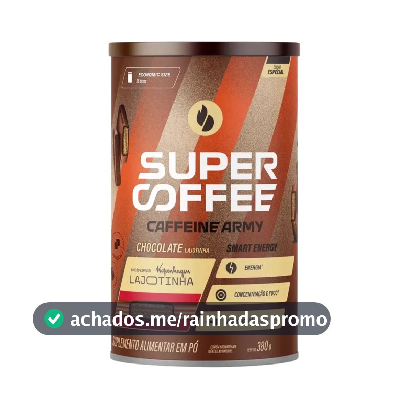 Cafeína Caffeine Army Supercoffee Classic Size em pó sabor Lajotinha x 380g
