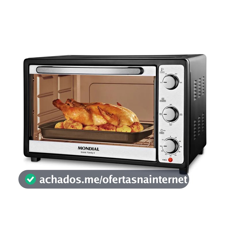 Forno Elétrico 52L Grand Family II, Mondial 1800W FRN-52-B