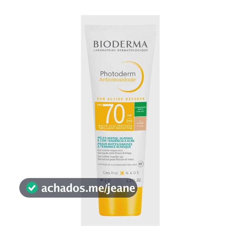 Protetor Solar Photoderm Antioleosidade Fps70 2.0 Claro 40g Bioderma
