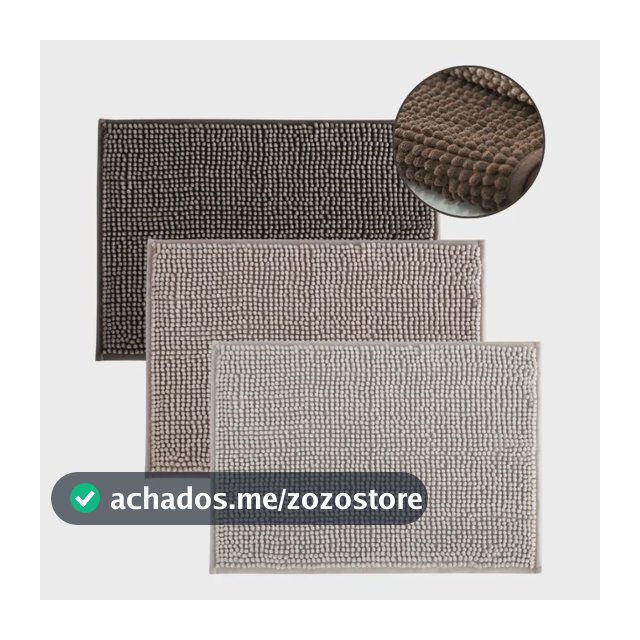 Kit 3 Tapetes De Banheiro Microfibra Bolinha Antiderrepante Cor Sortido