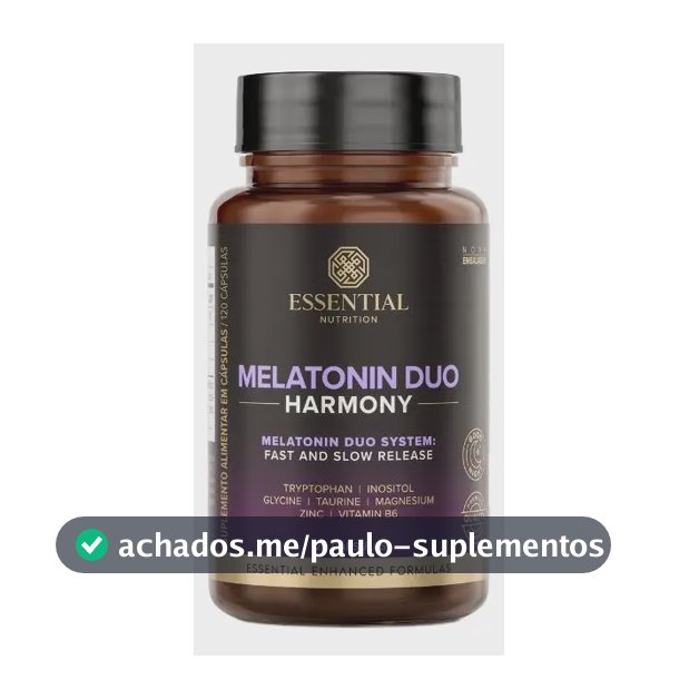 Melatonin Duo Harmony 120 Cápsulas Essential Nutrition