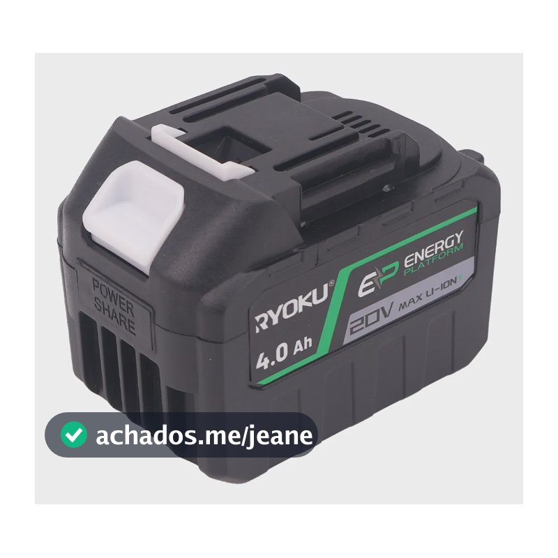 Bateria De Íon De Lítio Ryoku 20v Para Ferramentas Elétricas