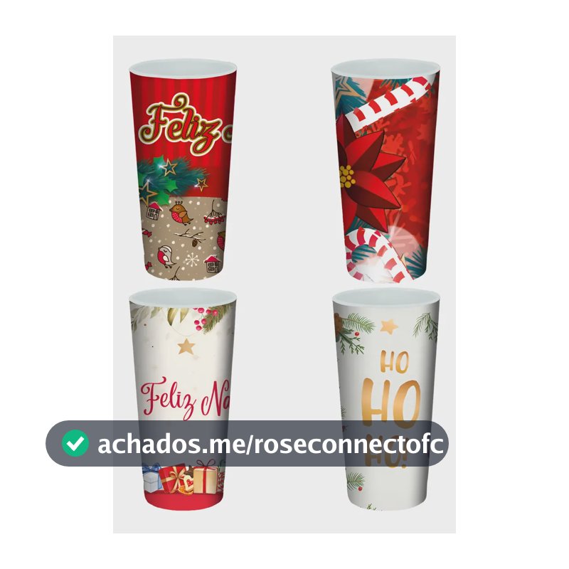 12 Copos Twister 350ml Personalizado Lembrancinha Natal Colorido