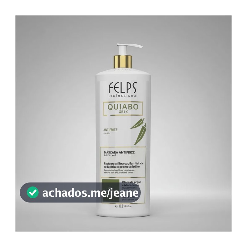 Felps Quiabo Xbtx Máscara Antifrizz 1L