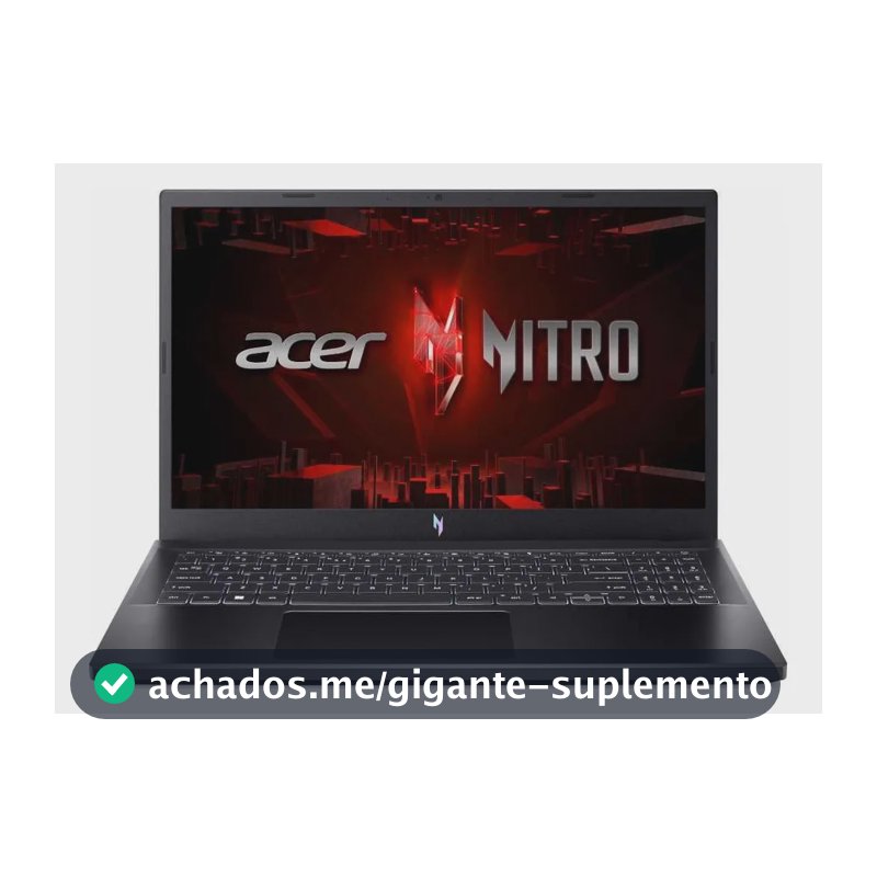 Notebook Gamer Acer Nitro V ANV15-51-57WS Intel® Core™ i5-13420H 13ªGeração 512SSD 8GB Nvidia® GeForce® RTX 3050 GDDR6 Linux Gutta 15,6'