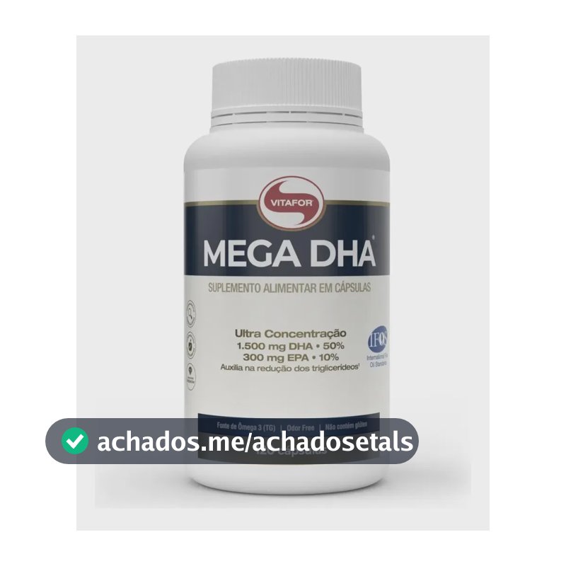 Mega DHA Vitafor Ômega 3 Ultra Concentrado 120 Cápsula