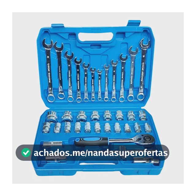 Kit Jogo Soquete E Chave Combinada Catraca 37 Pcs Com Maleta Cinza-escuro