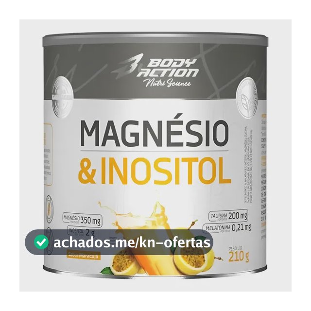 Magnésio Inositol 210g Body Action - Relaxamento Zero Açúcar