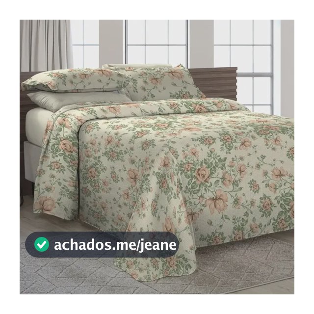 Cobre Leito Colcha Piquet Madrid Casal Padrão 3 Peças Tecido Algodão Floral 2