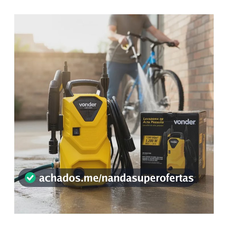 Lavadora De Alta Pressão Vonder Leve Lav 1300 90bar - Cor Amarelo-Preto Frequência 60 Hz
