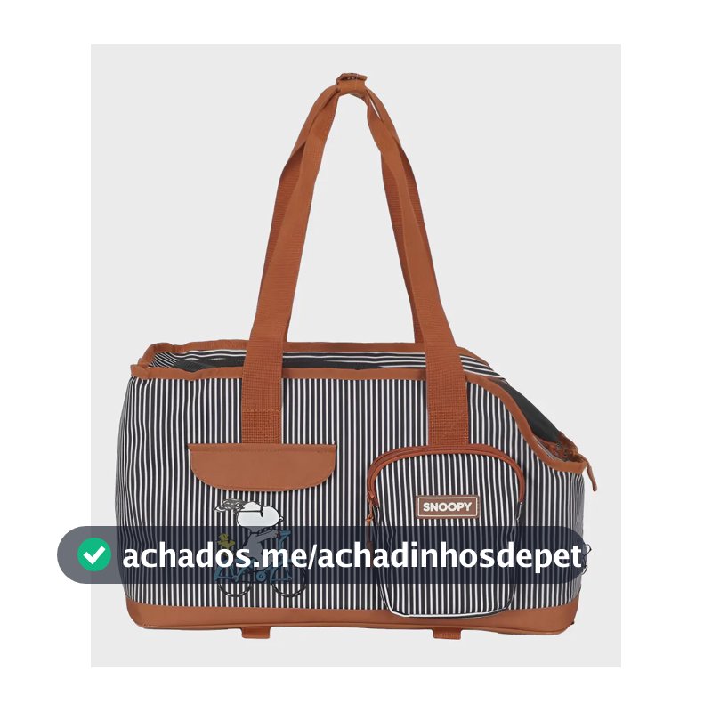 Bolsa Pet Transporte Viagem Avião Bordo Carro Snoopy 4,5kg Marrom