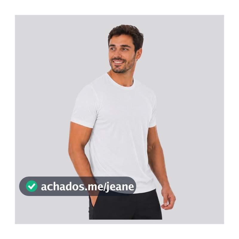 Camiseta Dry Fit Malha Fria Proteção Uv Academia Treino Branco G