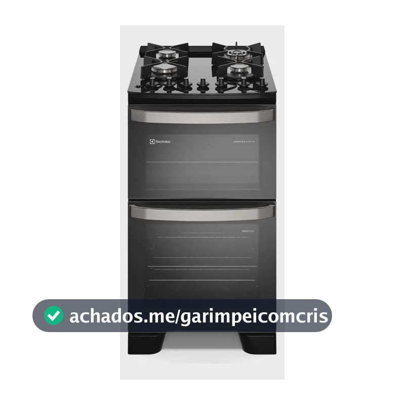 Fogão 4 Bocas Electrolux Preto Experience Mesa De Vidro, 2 F Preto