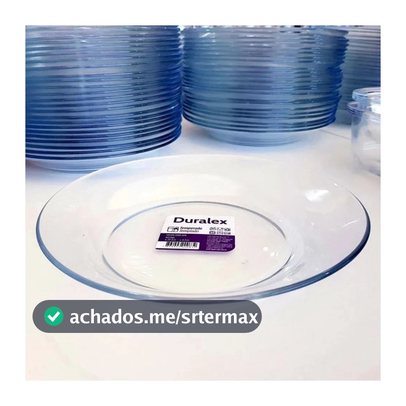Kit 12 Pratos Duralex Astral Nadir 22cm Vidro Temperado