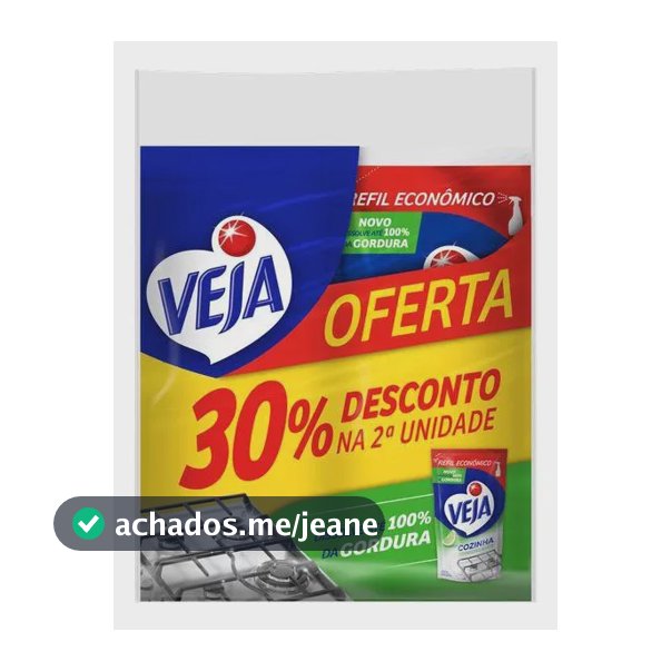 Kit Limpador Desengordurante Cozinha Limão Refil 400ml Veja