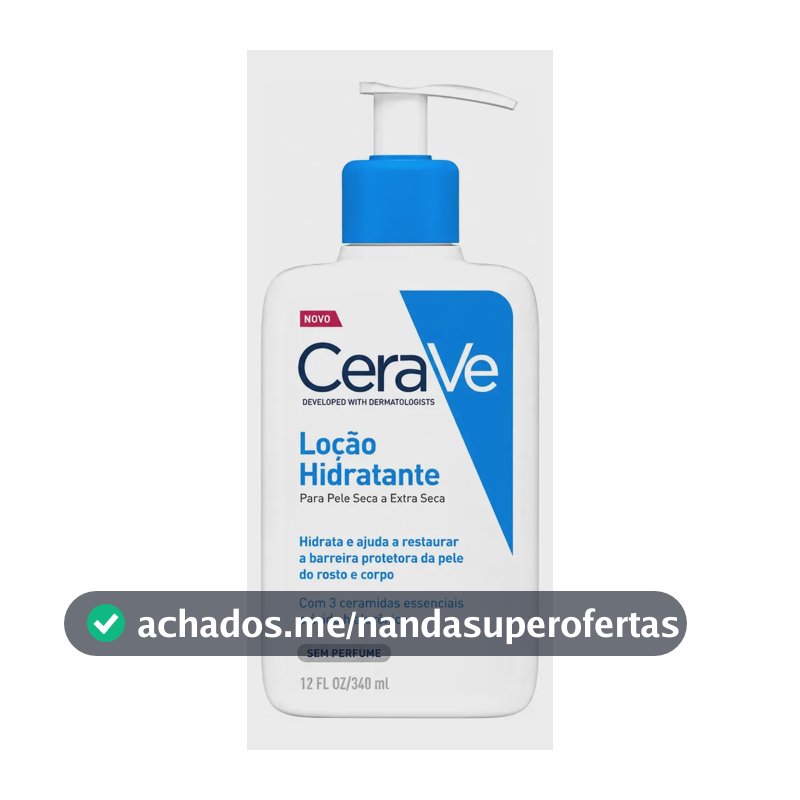 Cerave Loção Hidratante Corporal E Facial Sem Perfume 340ml Sem Fragancia
