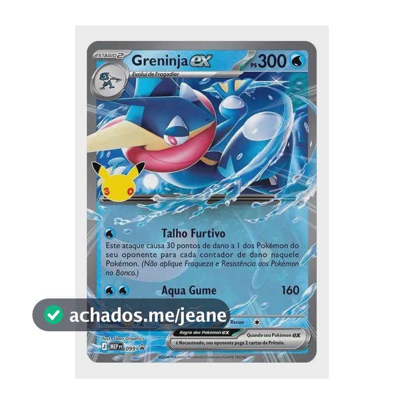 Pokémon Celebração De 30 Anos Coleção Ex - Copag Greninja