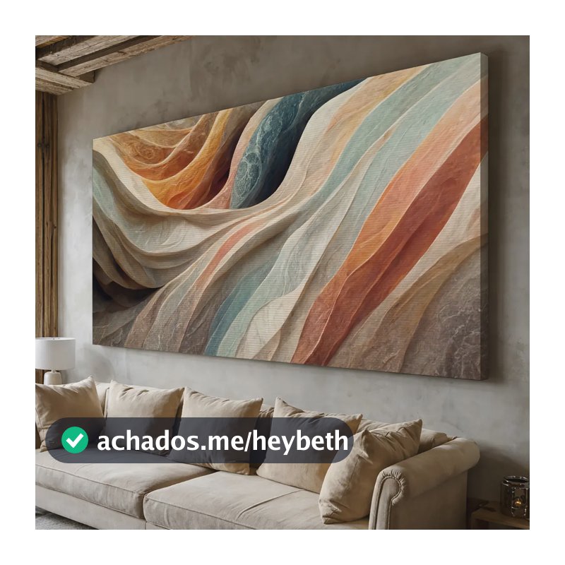 Quadro Decorativo Sala Grande 130x70 Luxo Abstrato Tela Marrom Canvas
