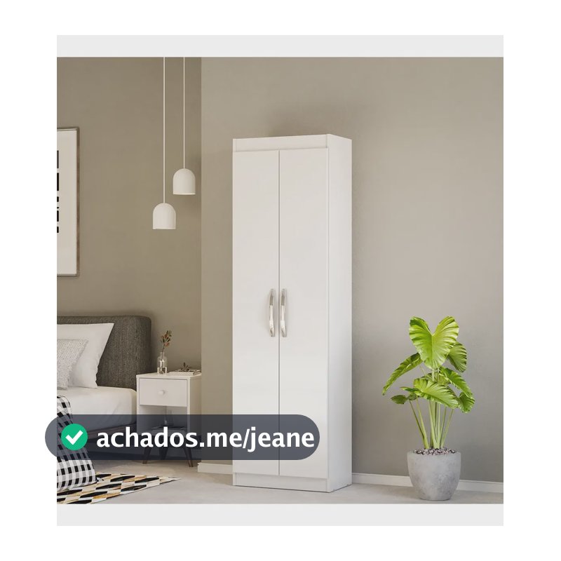 Sapateira Multiuso Armário Vertical Organizador 2 Portas Branco