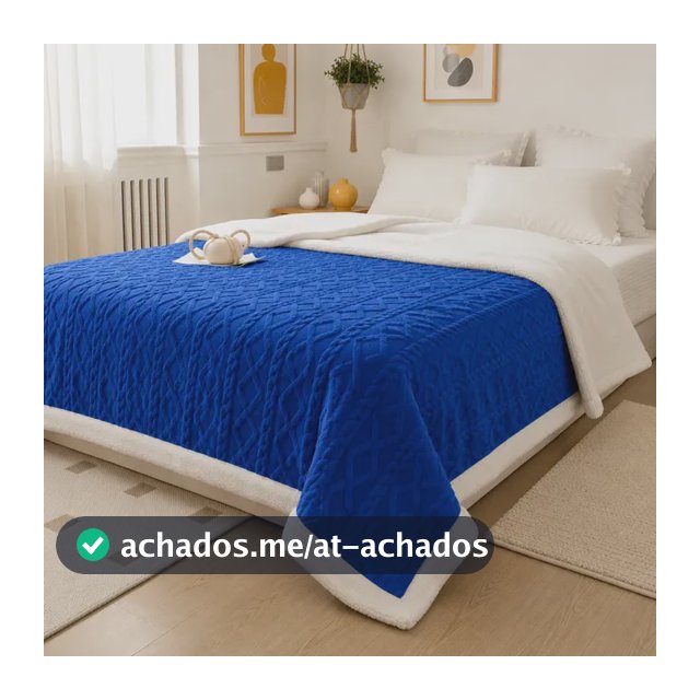 Cobertor Manta De Casal 2,00x1,80 Canelada Sherpa Cores