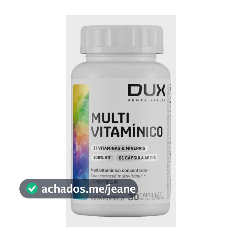 Dux Multivitamínico Concentrado 30 Cápsulas S/sabor 17 Nutri Sem Sabor