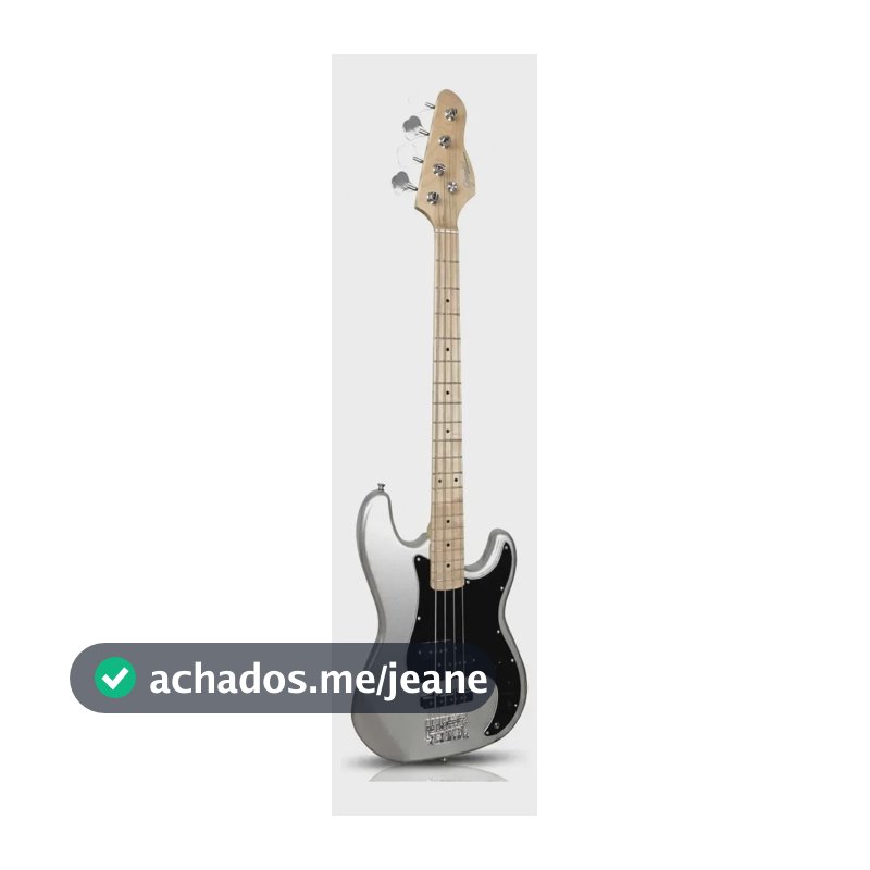 Contra Baixo Giannini Gp-102 Silver 4 Cordas Destro Prateado Metalizado