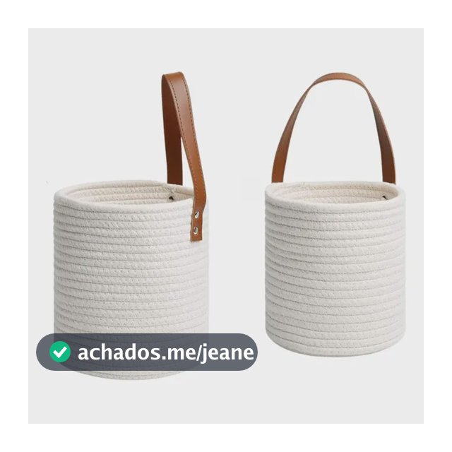 Vaso De Parede Trançado Em Rattan Sintético &ya